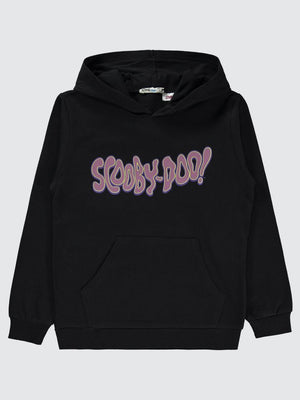 Scoobydoo Baskılı 10-13 Yaş Sweatshirt - Siyah