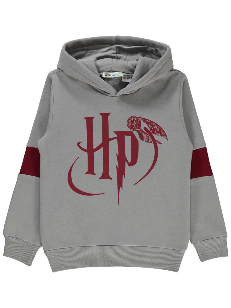 H P Baskılı 10-13 Yaş Sweatshirt - Gri