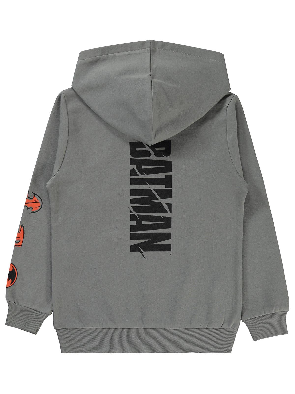 Batman Baskılı 6-9 Yaş Sweatshirt - Gri