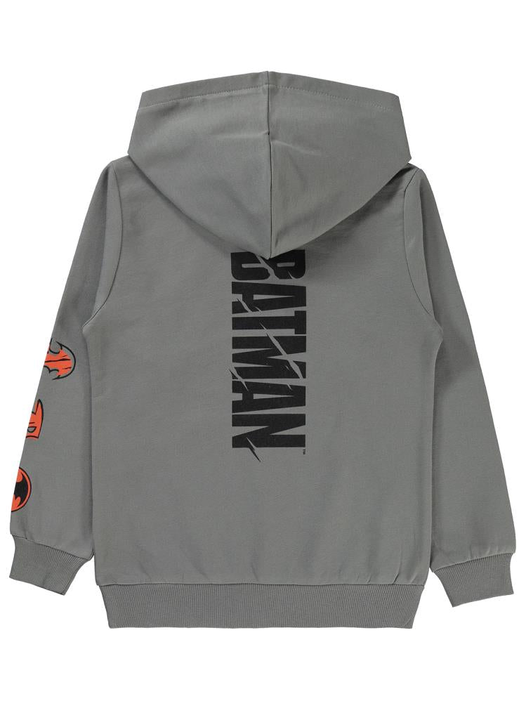 Batman Baskılı 6-9 Yaş Sweatshirt - Gri
