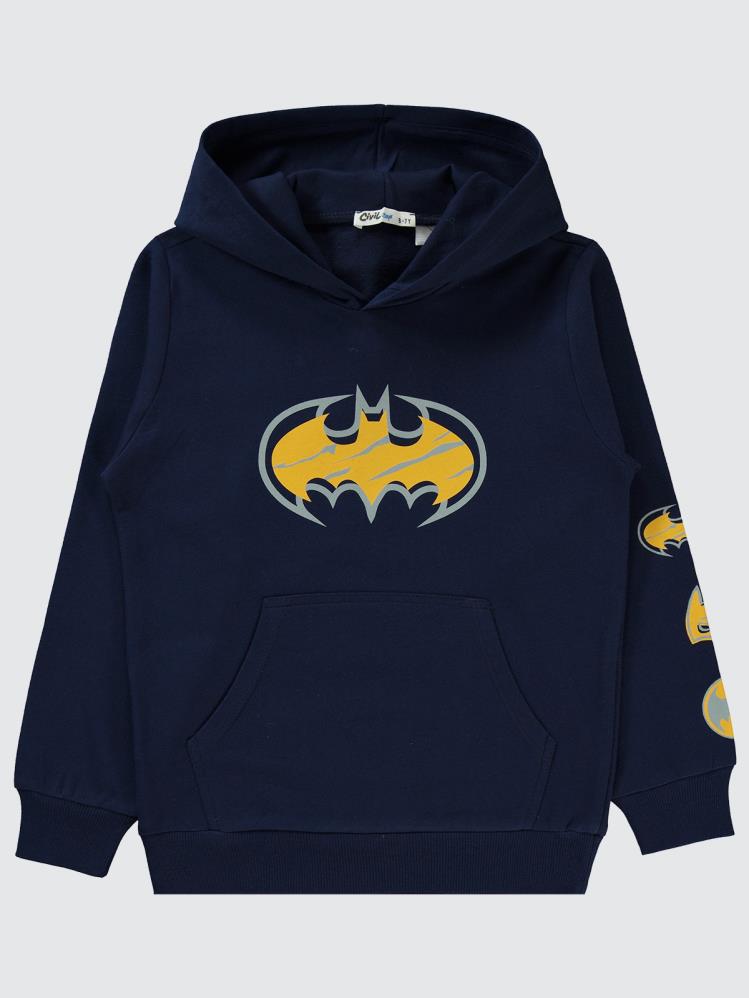 Batman Baskılı 6-9 Yaş Sweatshirt - Lacivert