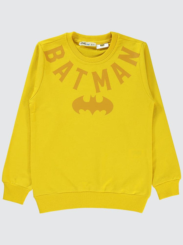 Batman Baskılı 6-9 Yaş Sweatshirt - Sarı