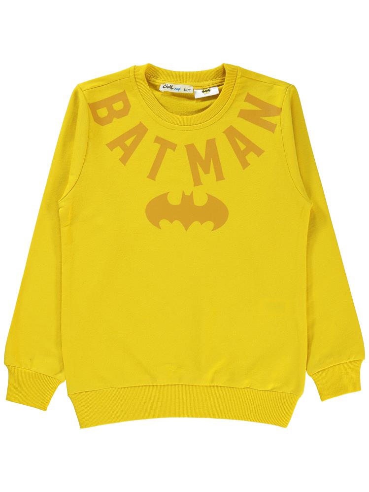 Batman Baskılı 6-9 Yaş Sweatshirt - Sarı