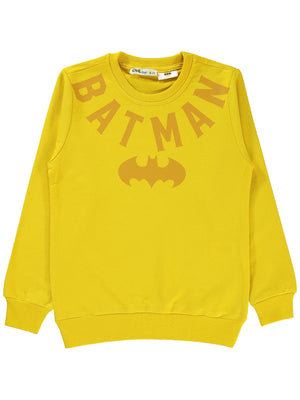 Batman Baskılı 10-13 Yaş Sweatshirt - Sarı