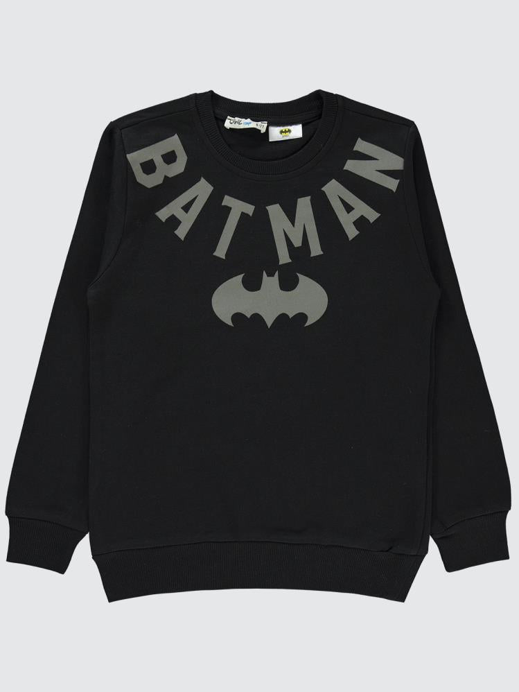 Batman Baskılı 6-9 Yaş Sweatshirt - Siyah