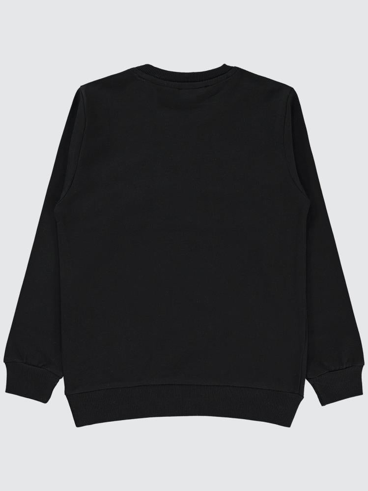 Batman Baskılı 10-13 Yaş Sweatshirt - Siyah