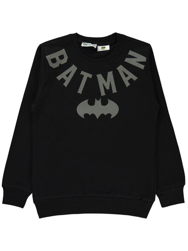 Batman Baskılı 6-9 Yaş Sweatshirt - Siyah