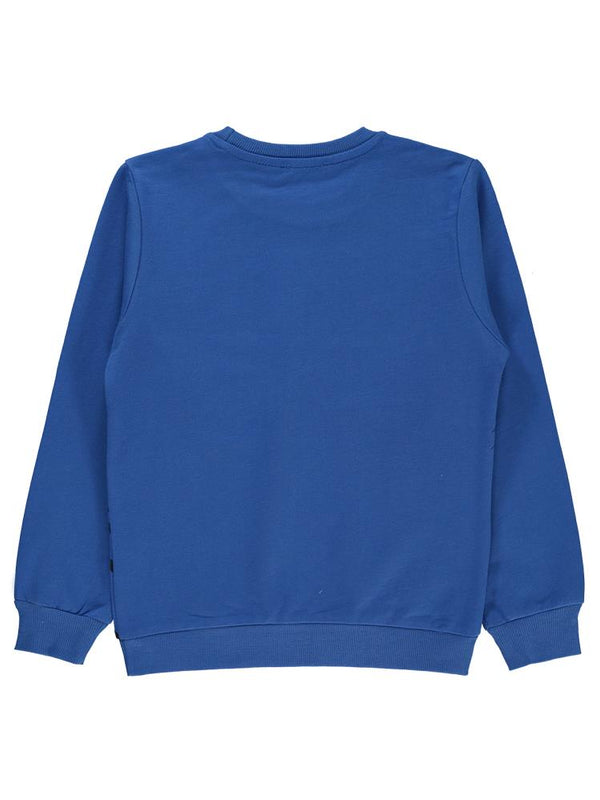 Batman Baskılı 6-9 Yaş Sweatshirt - Mavi