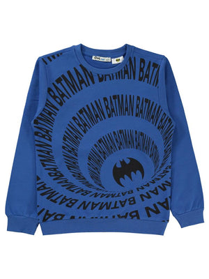 Batman Baskılı 6-9 Yaş Sweatshirt - Mavi