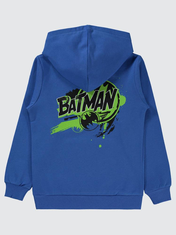 Batman Baskılı 6-9 Yaş Sweatshirt - Mavi