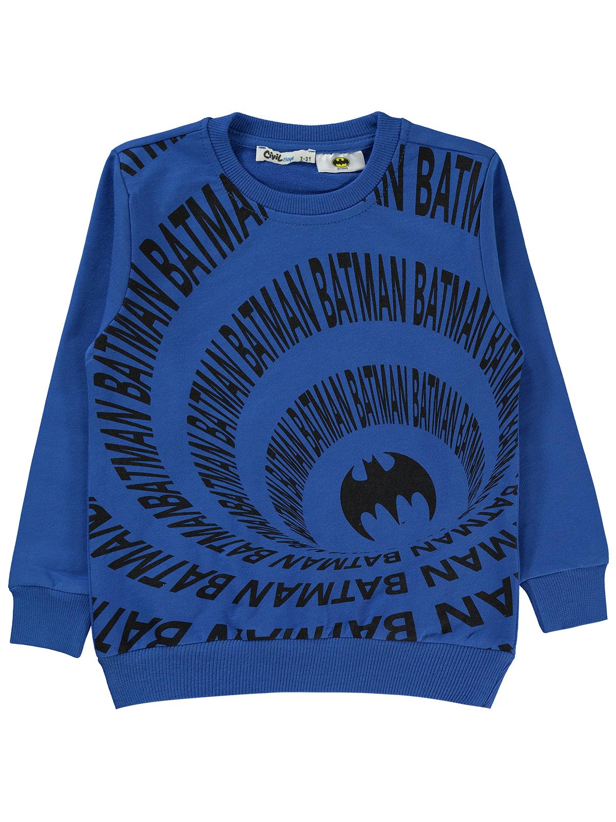 Batman Baskılı 2-5 Yaş Sweatshirt - Mavi