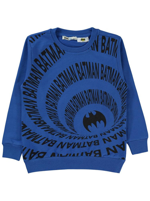 Batman Baskılı 2-5 Yaş Sweatshirt - Mavi