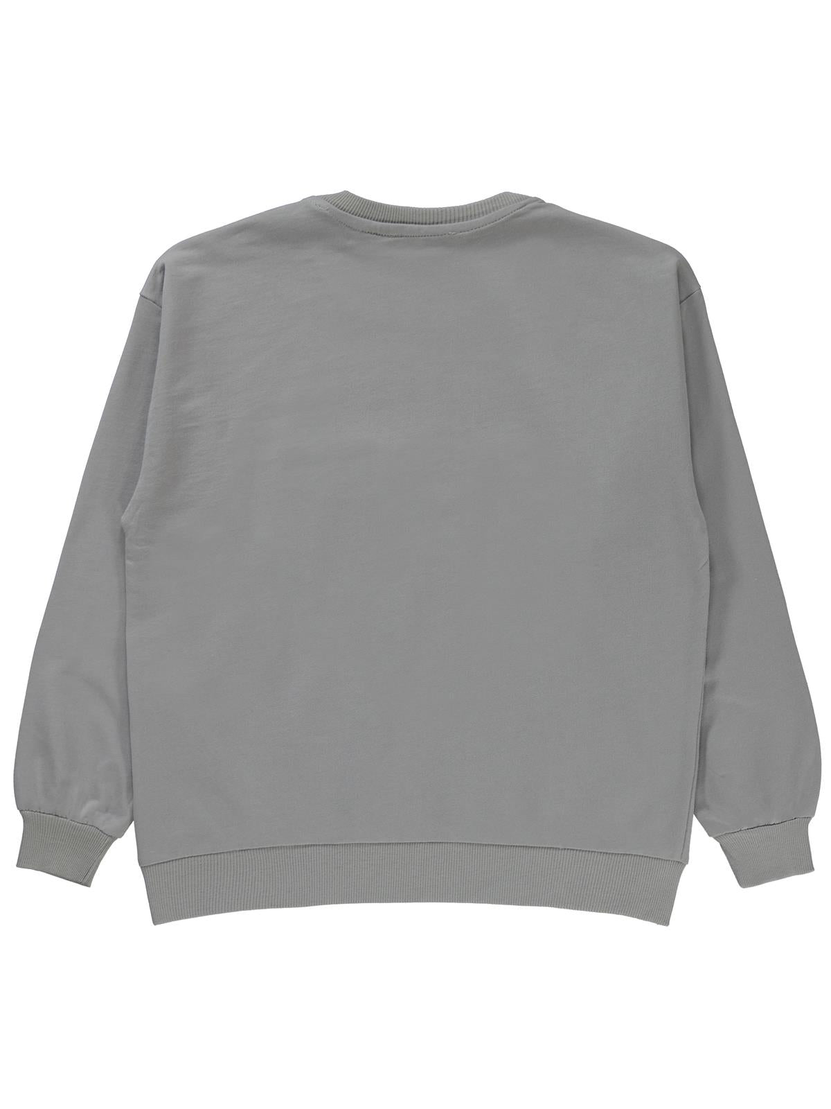 Batman Baskılı 10-13 Yaş Sweatshirt - Gri