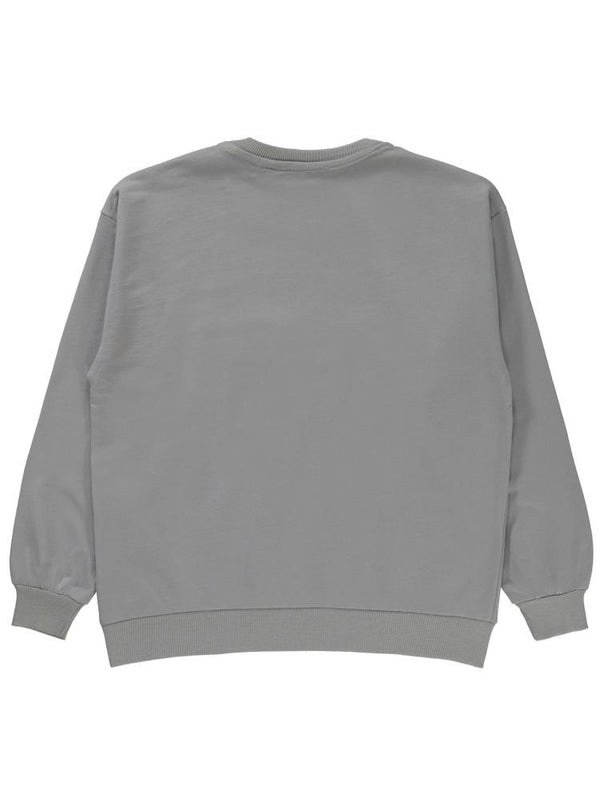 Batman Baskılı 10-13 Yaş Sweatshirt - Gri