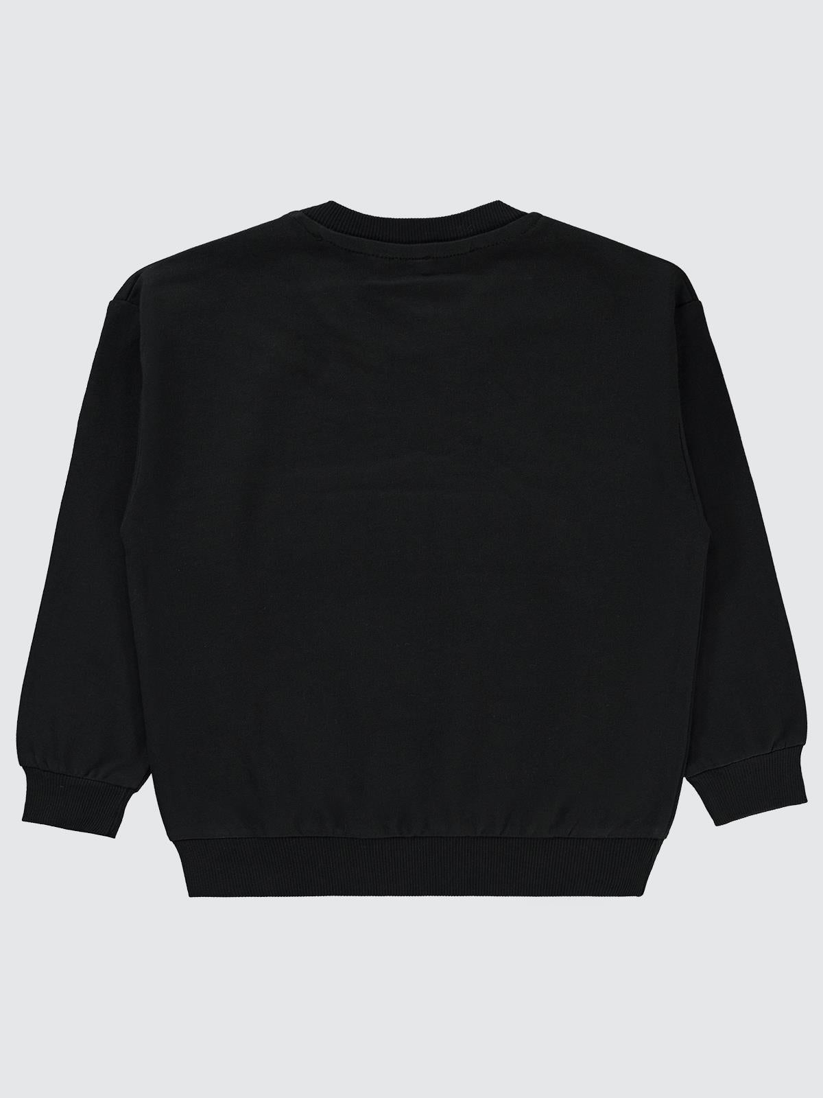 Batman Baskılı 10-13 Yaş Sweatshirt - Siyah