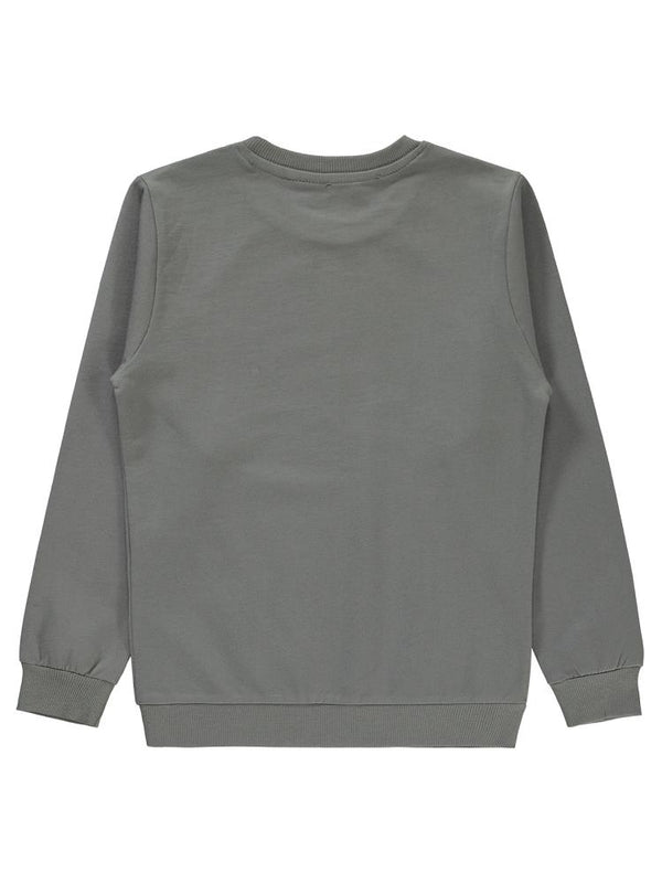 Superman Baskılı 10-13 Yaş Sweatshirt - Gri