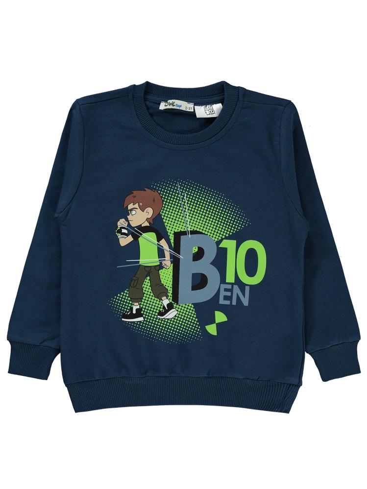 Ben10 Baskılı 2-5 Yaş Sweatshirt - Lacivert