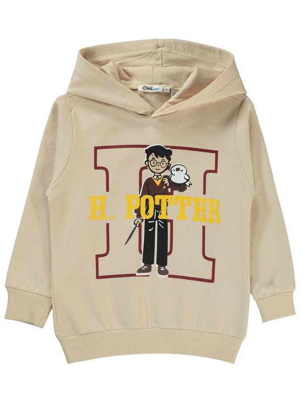 H Potter Baskılı 2-5 Yaş Sweatshirt - Bej