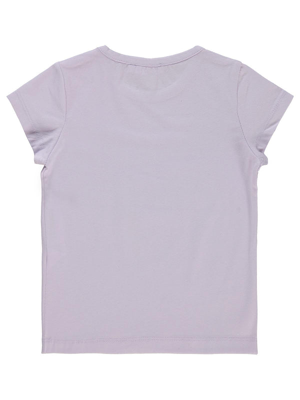Civil Girls Milkshake Baskılı 2-5 Yaş Tişört - Lila