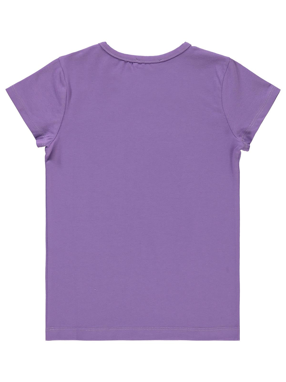 Civil Girls Papatya Baskılı 6-9 Yaş Tişört - Lila