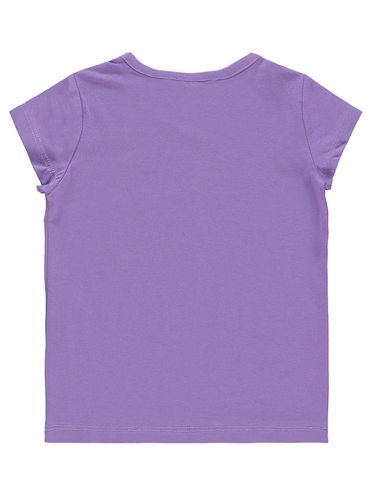 Civil Girls Summer Baskılı 2-5 Yaş Tişört - Lila