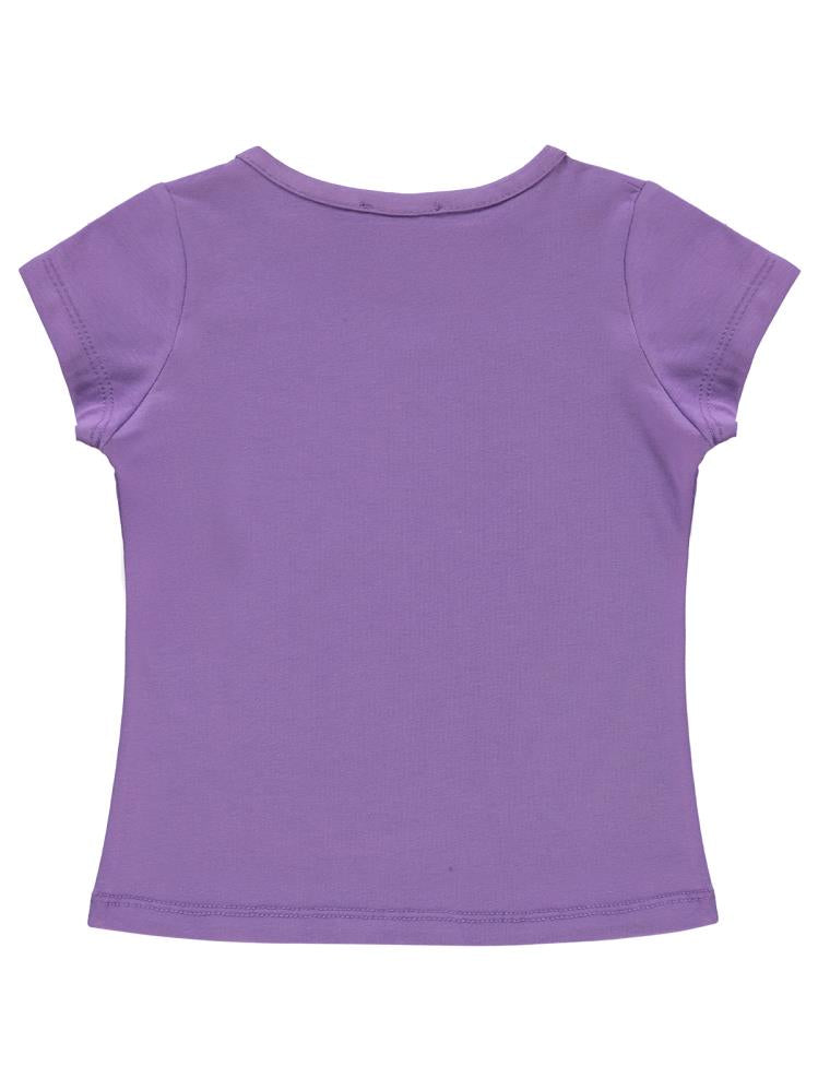 Civil Girls Unicorn Baskılı 2-5 Yaş Tişört - Lila
