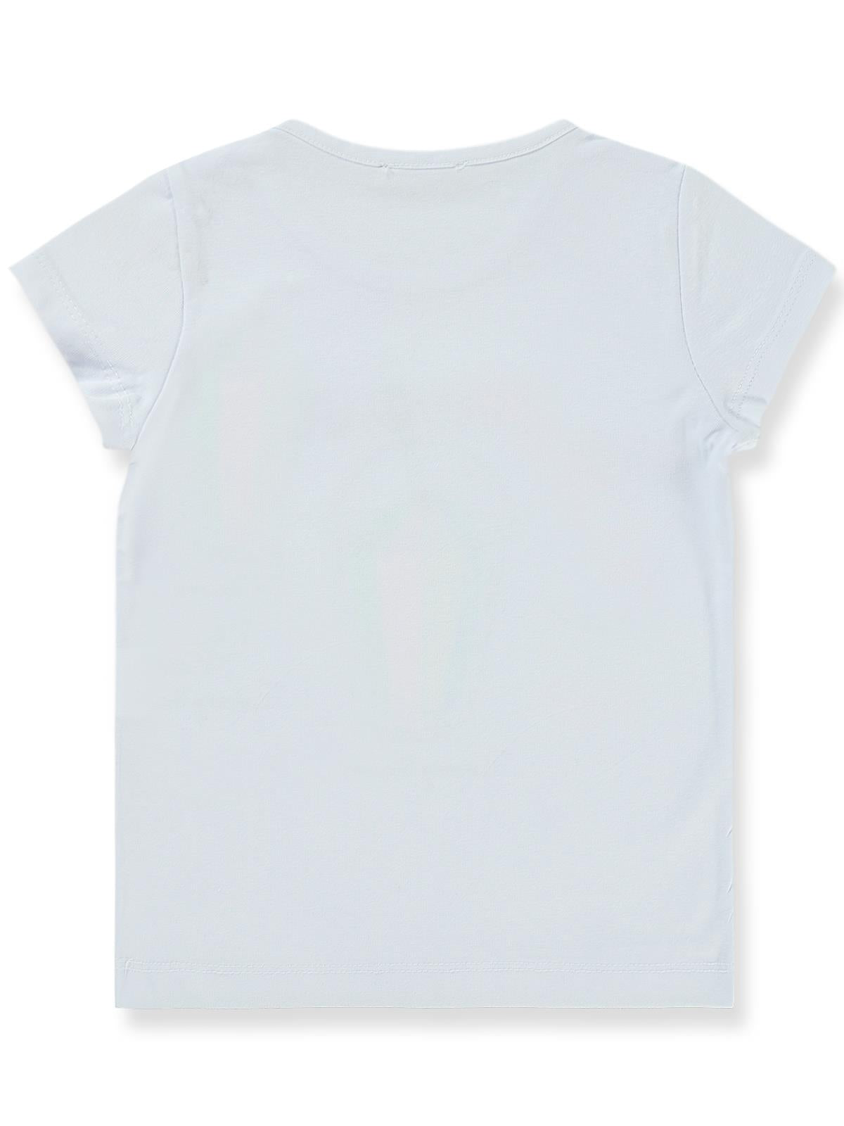 Civil Girls Milkshake Baskılı 2-5 Yaş Tişört - Beyaz