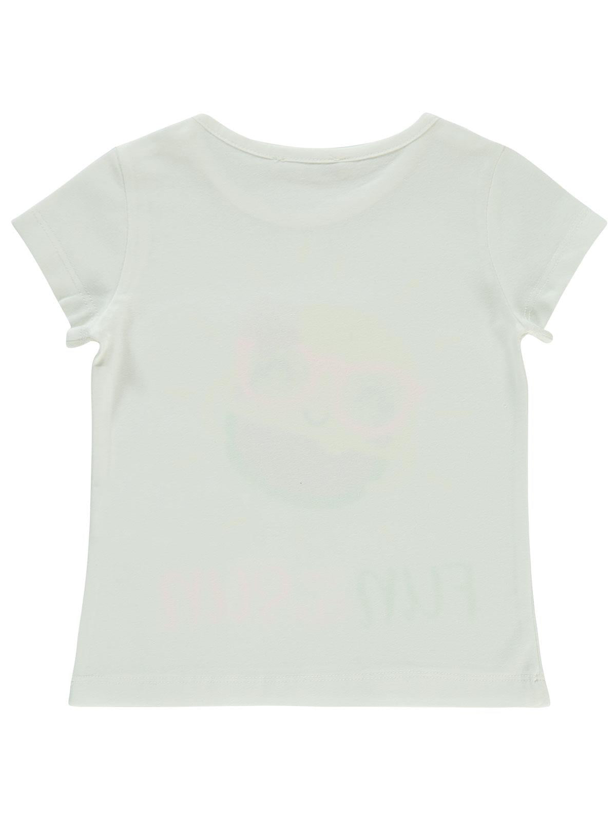 Civil Girls Güneş Baskılı 2-5 Yaş Tişört - Ekru