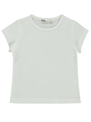 Civil Girls Basic 2-5 Yaş Tişört - Ekru