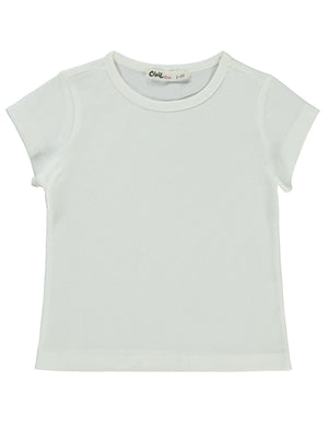 Civil Girls Basic 2-5 Yaş Tişört - Ekru