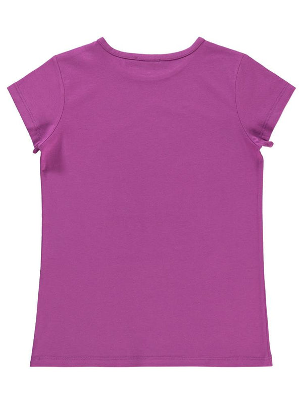 Civil Girls Hello Baskılı 10-13 Yaş Tişört - Lila
