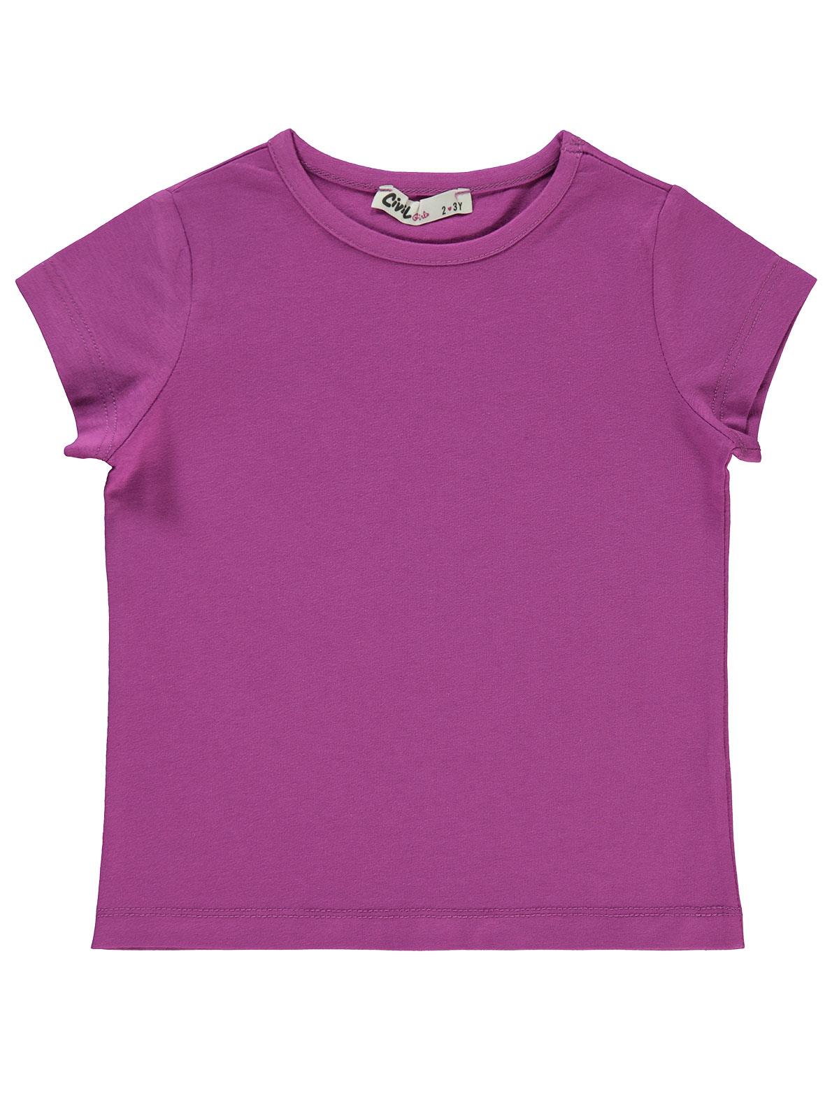 Civil Girls Basic 2-5 Yaş Tişört - Lila