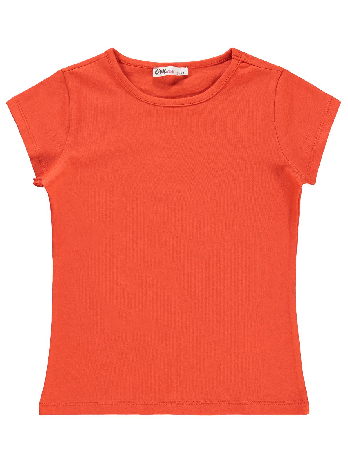 Civil Girls Basic 6-9 Yaş Tişört - Turuncu