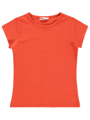 Civil Girls Basic 6-9 Yaş Tişört - Turuncu