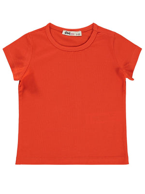 Civil Girls Basic 2-5 Yaş Tişört - Turuncu