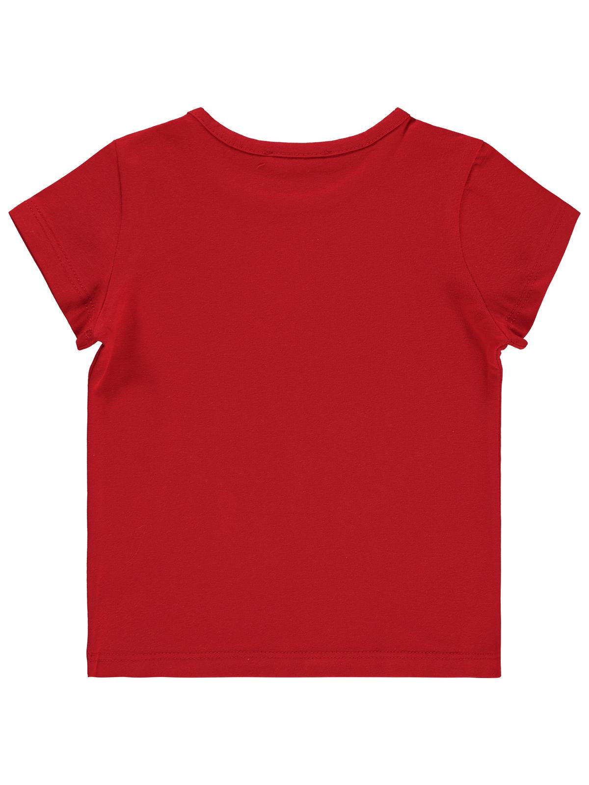Civil Girls Güneş Baskılı 2-5 Yaş Tişört - Kırmızı