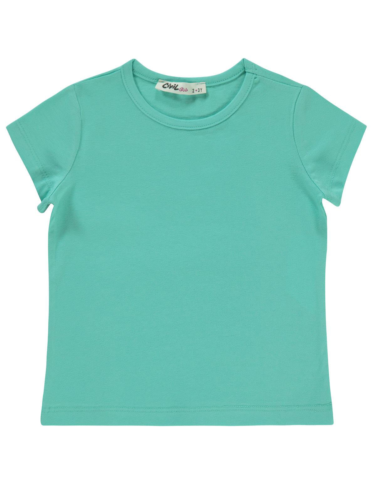 Civil Girls Basic 2-5 Yaş Tişört - Yeşil