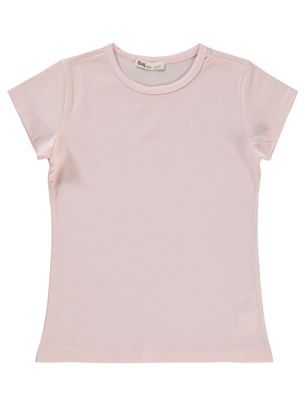 Civil Girls Basic 6-9 Yaş Tişört - Pembe