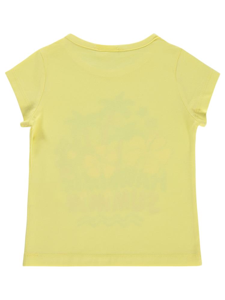 Civil Girls Summer Baskılı 2-5 Yaş Tişört - Sarı
