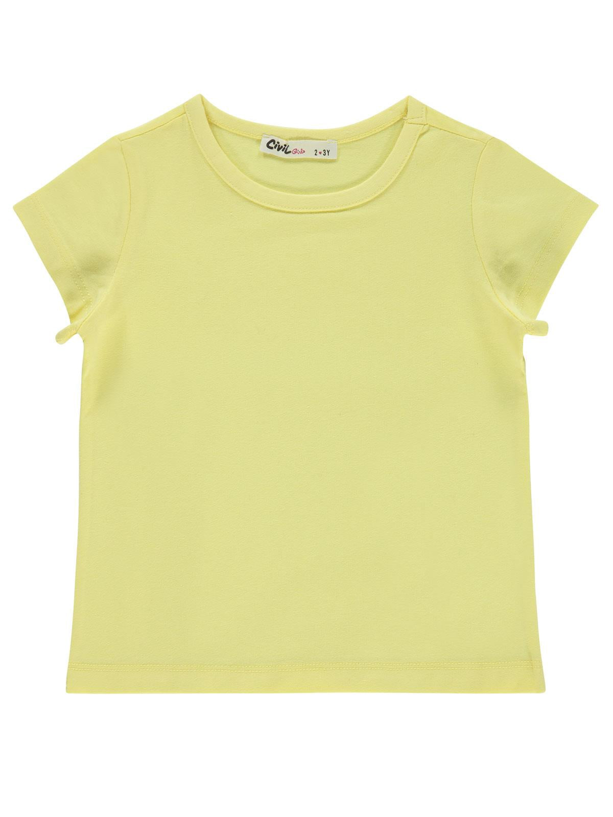 Civil Girls Basic 2-5 Yaş Tişört - Sarı