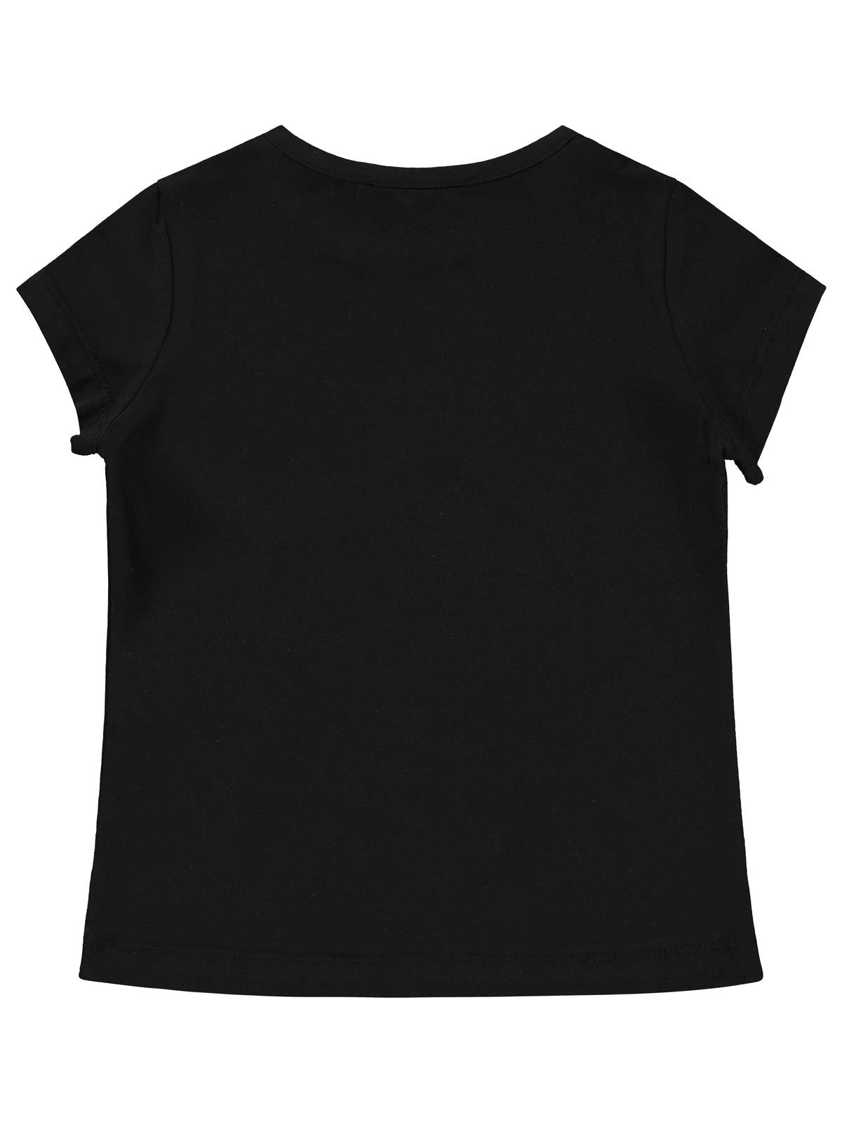 Civil Girls Şeker Baskılı 2-5 Yaş Tişört - Siyah