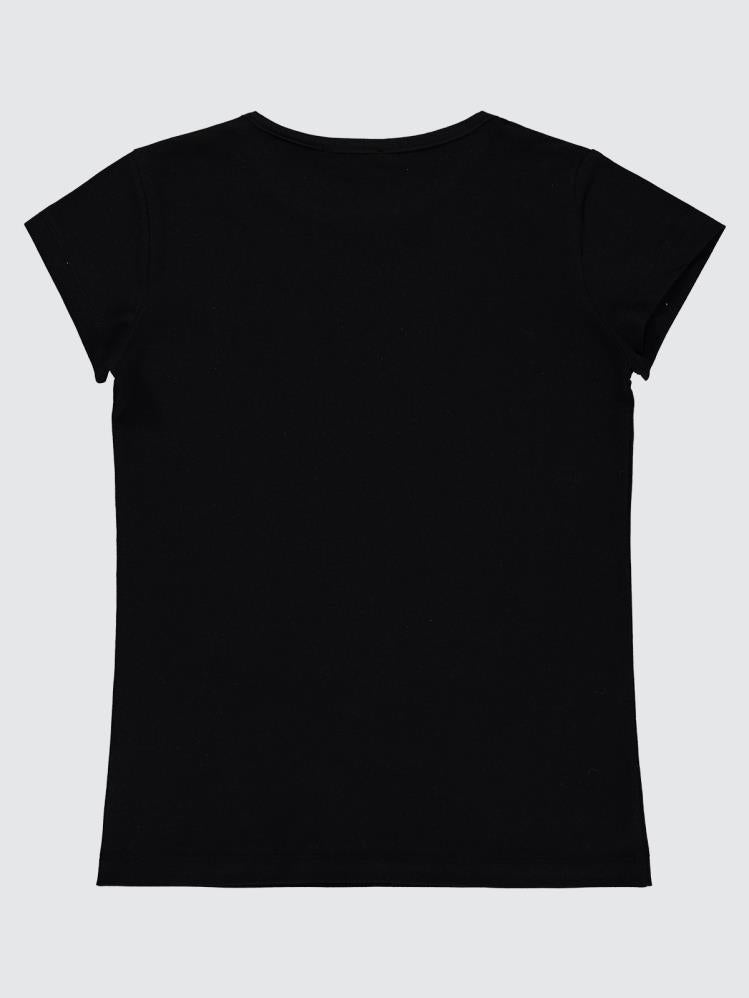 Civil Girls Sun Lover Baskılı 10-13 Yaş Tişört - Siyah