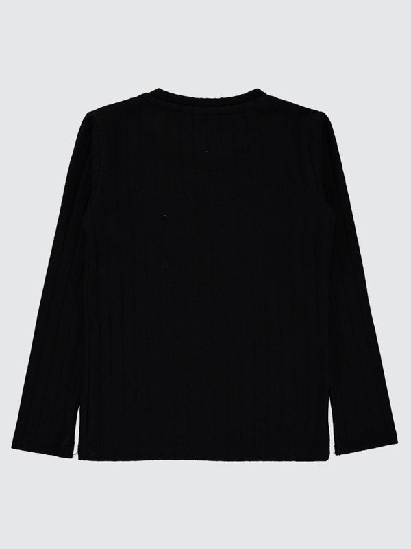 Civil Girls İncili 6-9 Yaş Sweatshirt - Siyah