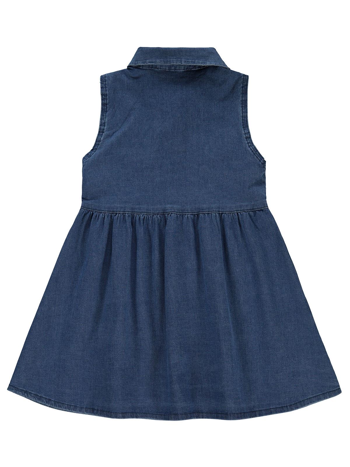 Civil Grils Cepli 2-5 Yaş Elbise - Mavi
