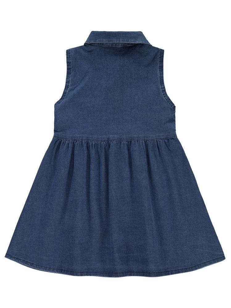 Civil Grils Cepli 2-5 Yaş Elbise - Mavi