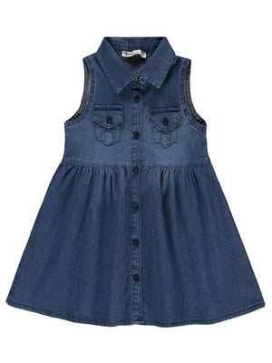 Civil Grils Cepli 2-5 Yaş Elbise - Mavi