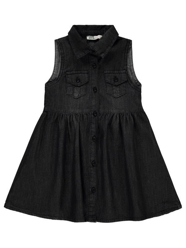 Civil Grils Cepli 2-5 Yaş Elbise - Siyah