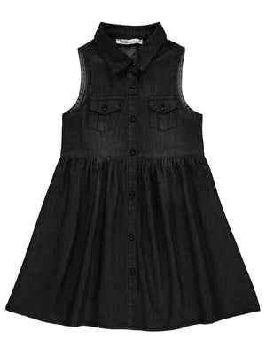 Civil Grils Cepli 6-9 Yaş Elbise - Siyah