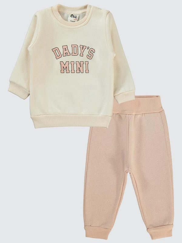 Civil Baby 2 Li Dadys Baskılı 6-18 Ay Takım - Pudra