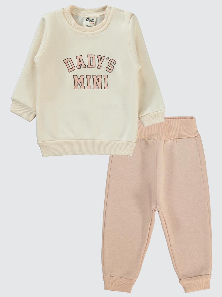 Civil Baby 2 Li Dadys Baskılı 6-18 Ay Takım - Pudra